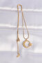316L Steel Chain Gold Color Moon Star Unisex Necklace - - 2