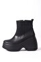 Women's Celsi Black Side Zipper 9 cm High Wedge Heeled Seasonal Women's Short Boots Bootie - 5