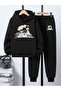 Children's Printed Hooded Sweatshirt and Sweatpants Set 3 Thread Raster for Autumn/Winter