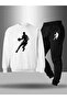 Children's Printed Crew Neck Sweatshirt and Sweatpants Set 3 Thread Raster for Autumn/Winter