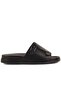 - Black Leather Men's Slippers 107-705-2201