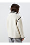 Vizyon New Season Jacket Collar Women's Plush Coat - 5