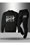 Children's Printed Crew Neck Sweatshirt and Sweatpants Set 3 Thread Raster for Autumn/Winter