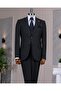 Italian Style Slim Fit Jacket Vest Trousers Suit Anthracite T14314