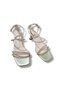 Stone Detailed Goblet Heeled Evening Dress Sandals - 7