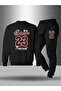 Children's Printed Crew Neck Sweatshirt and Sweatpants Set 3 Thread Raster for Autumn/Winter