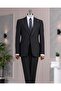 Italian Style Slim Fit Pouch Pocket Jacket Pants Suit Black T14551