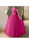 Pearl and Satin Bow Tulle Ball Gown/Princess Dress