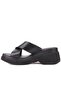 - Black Color Genuine Leather Women's Slippers 26125by22964013 - 3