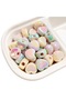 10pcs Mixed colors 10pcs/set Cream Style Two-Color Small Love Big Hole Beads DIY Handmade Bracelet N - 7