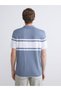 Vizyon New Season Polo Neck Short Sleeve Striped Men's Knitwear Sweater - 5