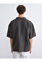 Giyçık Store Brown Regular Fit Short Sleeve 100% Linen Men's Shirt - 4