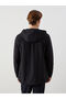 Vizyon New Season Black Hooded Men's Jacket - 5