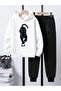 Children's Printed Hooded Sweatshirt and Sweatpants Set 3 Thread Raster for Autumn/Winter