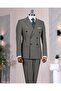 Italian Style Double Breasted Jacket Pants Suit Green T14085