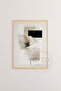3 Piece Natural Color Real Wood Framed Painting Set - Model 12 - 4
