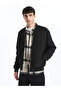 Xside Black Standard Fit College Collar Men's Coat