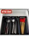 4-Piece Anthracite Cutlery Organizer Drawer Organizer Kitchen Organizer, Cabinet Organizer