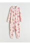 Hooded Patterned Fleece Girl's Sleeping Bag