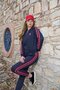 Line Patterned Sports Tracksuit Set Cossybyaqua 26013-40 - 2