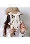 Flippy Protective Case, for Apple iPhone 14 Pro Max, Fluffy Bear Pattern Shockproof White - 7