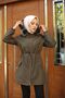Khaki Fur Lined and Waterproof Women's Winter Coat & Coat