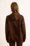 Women's Brown Cherry Embroidered Hooded Hooded Sweatshirt Swt-19000734 - 6