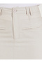 Solid Maxi Skirt with Front Slit and Pockets - 3