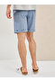 Plain Relaxed Fit Shorts with Turn-Up Hem - 5