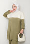 Rhythmic Pattern Steel Woven Comfortable Fit Women's Tunic and Pants Hijab Knitwear Set - 7