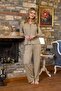 Long Sleeve Button Detail Pajama Set Cossybyaqua 26224-38