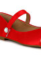 Women Red Patent Toe Cap Satin Mary Jane - 5