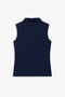 Women's Stand Collar Zero Sleeve Bodysuit - Navy Blue - 7
