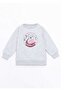 Black Crew Neck Printed Baby Girl Tracksuit Set - 2