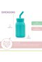 Silicone Water Bottle with Straw For Babies, Toddlers & Kids, BPA Free, Blue - 3