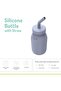 Silicone Water Bottle with Straw For Babies, Toddlers & Kids, BPA Free, Grey - 4