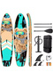 Inflatable Stand Up Paddle Board 360CM” with Paddle, Pump, Backpack, Leash & Fins – Bear Design