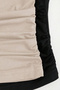 Women's High Collar Draped 2-Piece Black Stone Sandy Blouse - 2