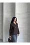 Women's Shoulder Cuffed Crop Trench Coat Brown Short Cut - 2