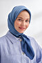 Premium Twill Silk Scarf - Navy Blue - 3