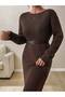 Brown Knitwear Dress - 4
