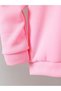Girl's Pink Hooded Capy Bara Printed Sweatshirt-Pink Sweatpants Set - 2