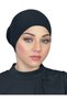 Tube Caps Under Scarf Head Wraps Lightweight and Comfortable- Black - 2