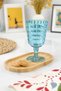 Allegra Aquamarin Goblet Glass - 450 ml Single Acrylic Material - Not Glass Shatter-Resistant