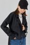 Women's Black Belted Short Trench Coat - 5