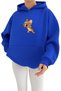 3-Ply Combed Cotton Line-Art Film Character Printed Unisex Hooded Sweatshirt