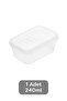 1 Piece Microwave Compatible Storage Container - Organizer Food Storage Container 240 ml Transparent - 2