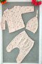 Organic Cotton 0-3 Months Floral Pattern Newborn 3-Piece Baby Set - 2