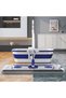 Flat Mop, Foldable Bucket, 2 Microfiber Refills, 127 cm Telescopic Pole, Liquid Container - 2