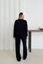 Women's Black Modal Fabric Long Sleeve Basic Tracksuit Set - 8